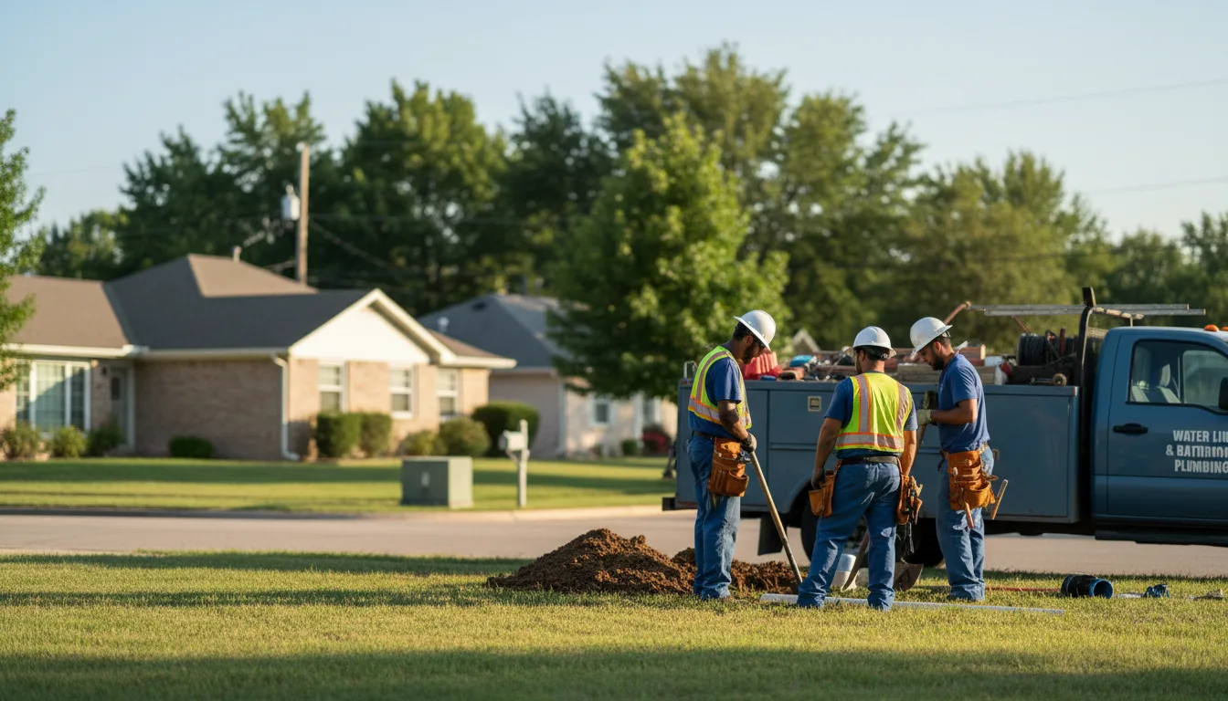 Residential water line and bathroom plumbing service in Delta, UT